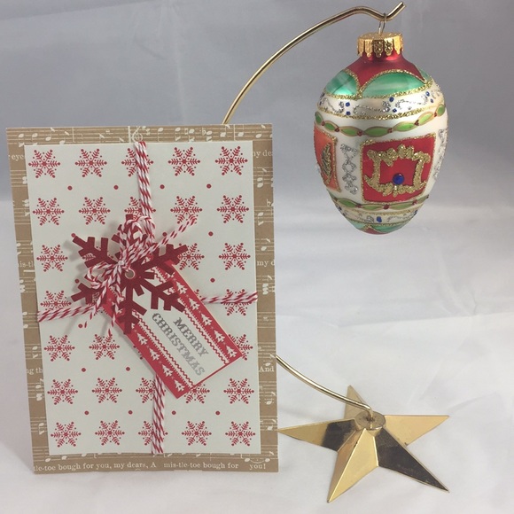 Vintage GKI/Bethlehem Glass Egg shaped embellished Christmas Ornament - Picture 2 of 8